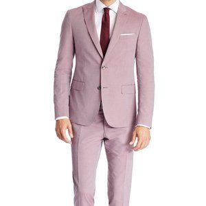 Hugo Boss Men's 'Rayman/Wayne' Slim Fit Textured Cotton Silk Blend Suit 40R